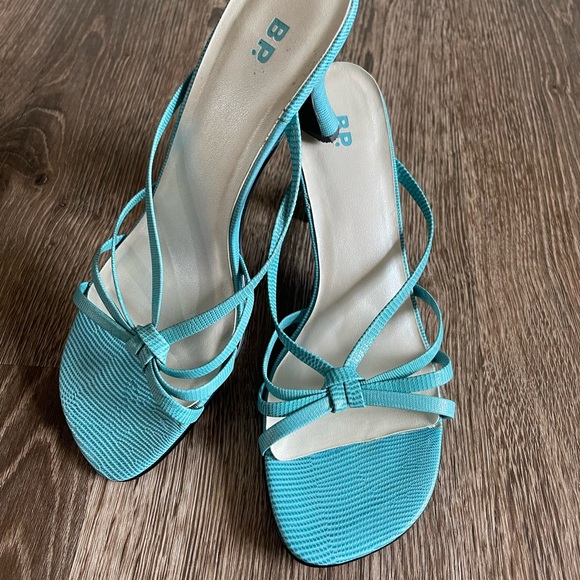 bp Women's Strappy Turquoise Sandals - Picture 1 of 7